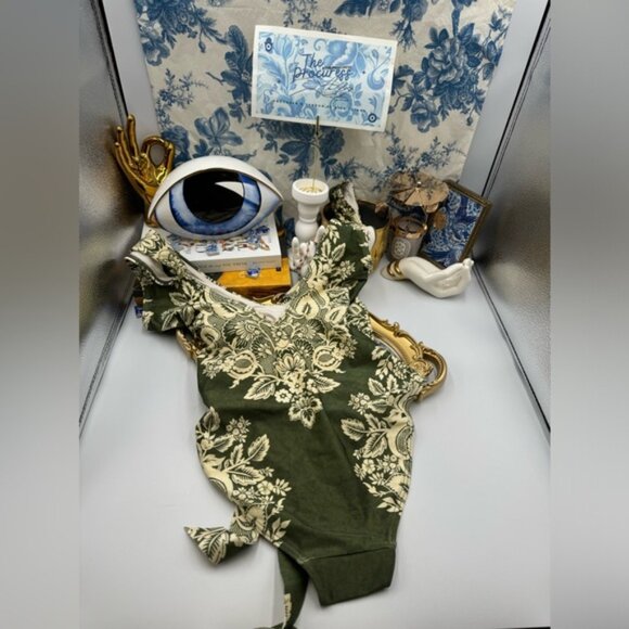 🆕 ZIMMERMANN 🧿 NWT Separates Floral Wrap Tie 1PC - Khaki/Cream - Sz 2 US6/8 - Picture 15 of 15